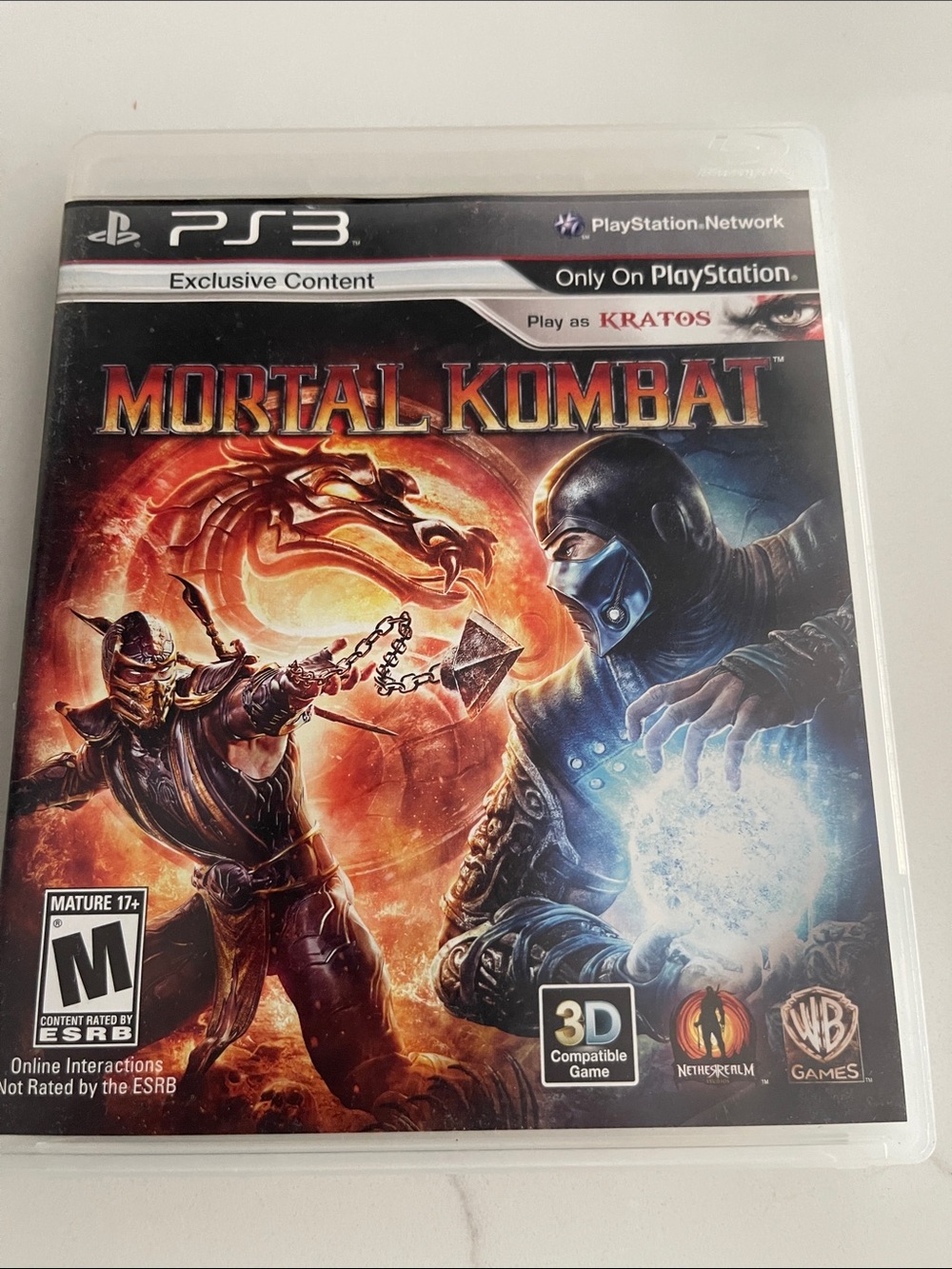 Sony Mortal Kombat PS3 - Black, Blue & Orange Cover Art